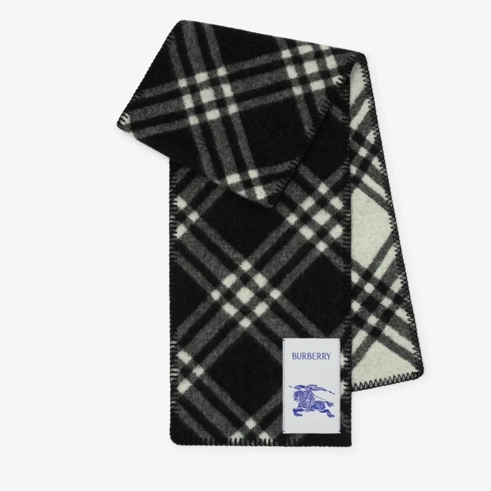 Burberry Check Wool Scarf NWT